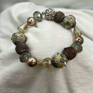 Handmade Bead Bracelet Magnetic Clasp - 6 1/2”